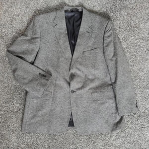 Gottschalks Blazer Mens Sport Jacket 100% Silk Lined‎ Gray